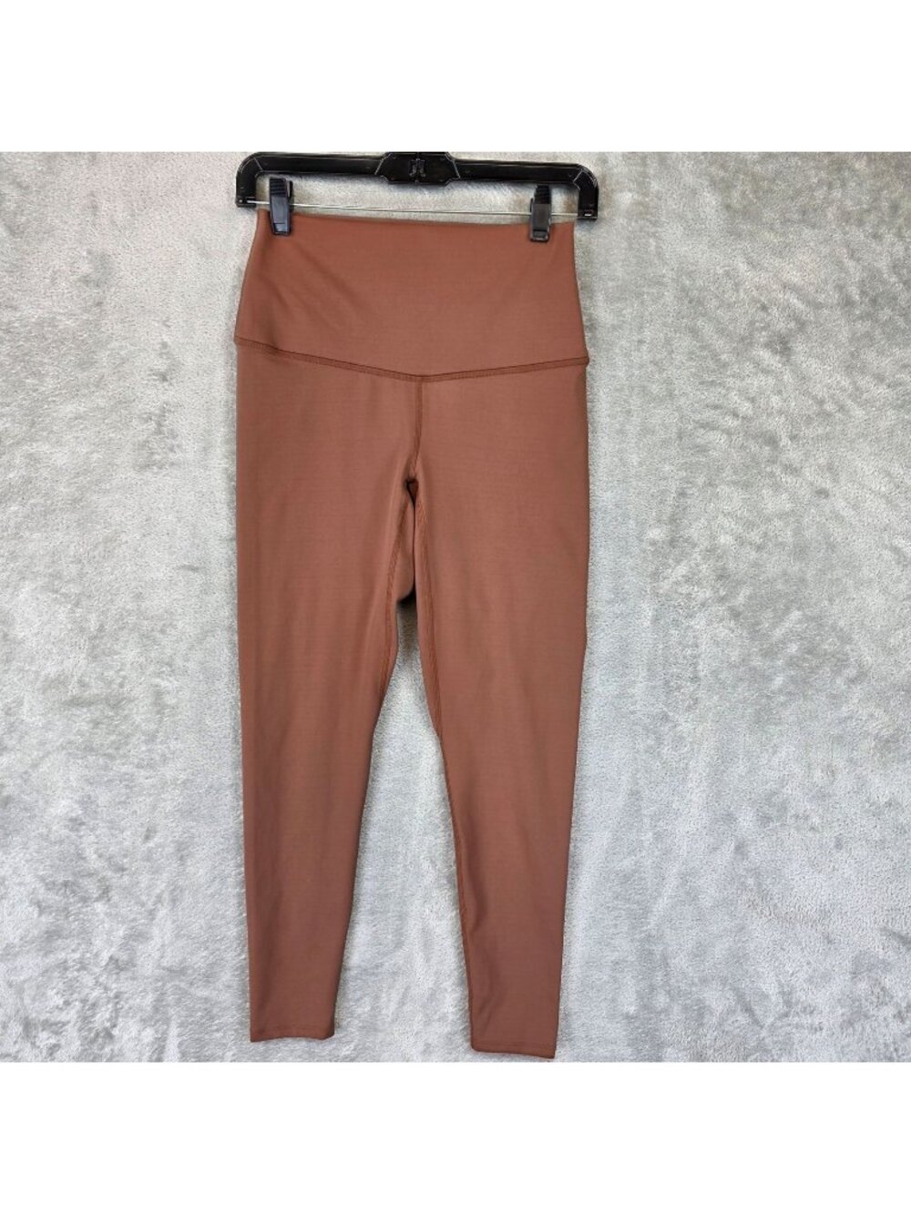 FIVE Leggings Womens L Brown High Rise Ankle Jersey Yoga Dance Stretch Pants USA